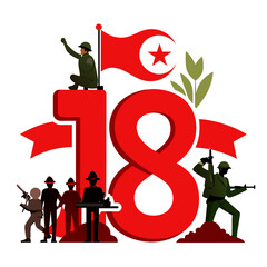 Turkish War 18 MART Vector Illustration
