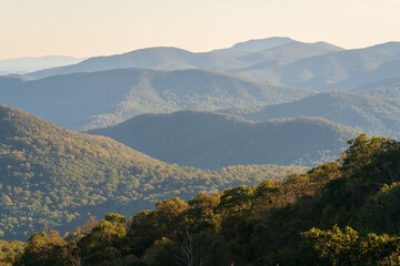 Shenandoah National Park along the Blue Ridge Mountains in Virginia
