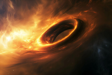 A gigantic black hole ready to swallow up everything, whether light or stars.
