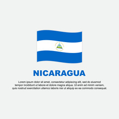 Nicaragua Flag Background Design Template. Nicaragua Independence Day Banner Social Media Post. Nicaragua Background