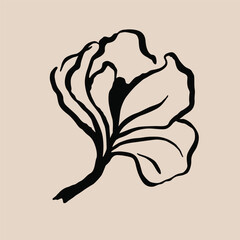 contemporary sketch vector illustration of leaves