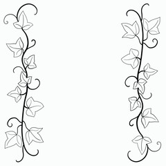 Floral ivy drawing decorative ornament flat design. - 764546322