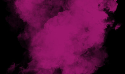 Pink smoke on black background
