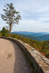 Fototapeta na wymiar Shenandoah National Park along the Blue Ridge Mountains in Virginia