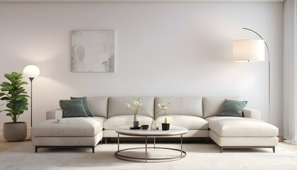 Fototapeta na wymiar bright and inviting modern living room, where simplicity meets elegance