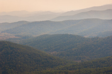 Shenandoah National Park along the Blue Ridge Mountains in Virginia