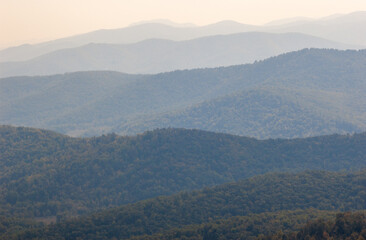 Shenandoah National Park along the Blue Ridge Mountains in Virginia