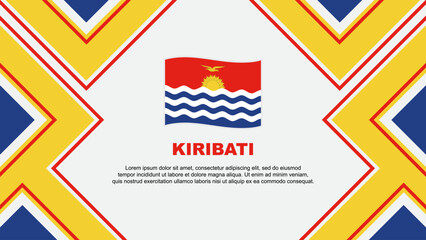 Kiribati Flag Abstract Background Design Template. Kiribati Independence Day Banner Wallpaper Vector Illustration. Kiribati Vector