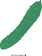 きゅうりのテクスチャーのあるシンプルなベクターイラスト	
