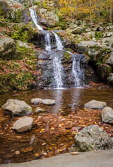 Dark Hollow Falls at Shenandoah National Park along the Blue Ridge Mountains in Virginia