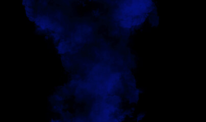 Obraz na płótnie Canvas Blue smoke on black background