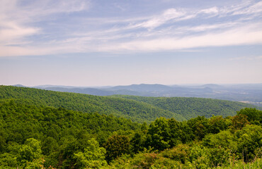 Shenandoah National Park along the Blue Ridge Mountains in Virginia
