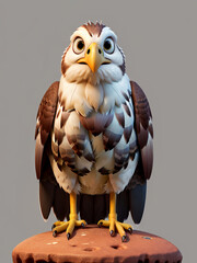 An eagle with a stout body and sharp eyes - obrazy, fototapety, plakaty