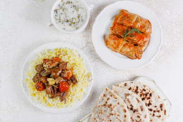 A traditional meal of Azerbaijan Qara for plov or ash.