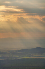 Sunrise Overlook at Shenandoah National Park along the Blue Ridge Mountains in Virginia