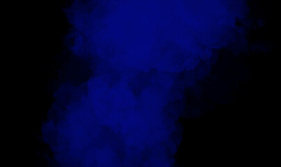 Blue smoke on black background