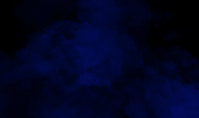 Blue smoke on black background