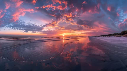 Afwasbaar Fotobehang Lavendel 海辺で見た絶景