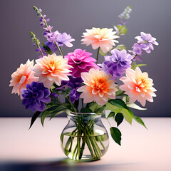 Obraz na płótnie Canvas bouquet of flowers in vase
