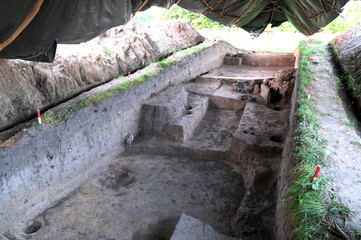 A panoramic view of the excavations at Plisneska in the Lviv region.