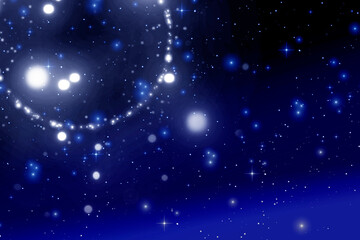Naklejka na ściany i meble 輝く星, 星, 星屑, 星粒, ギャラクシー, 煌めき, 未来, フューチャー, 輝き