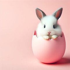 easter bunny with easter eggs,easter,egg,bunny,rabbit,egg,animal,illustration, Ai generated 