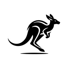 RUNNING KANGAROO LOGO VECTOR. KANGAROO LOGO DESIGN TEMPLATE