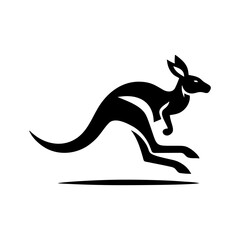 RUNNING KANGAROO LOGO VECTOR. KANGAROO LOGO DESIGN TEMPLATE