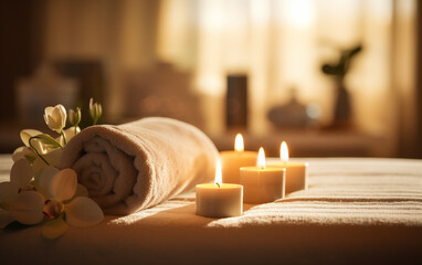 beautiful massage space, blurred background. - 764559380