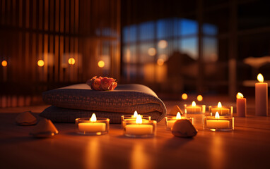 beautiful massage space, blurred background. - 764559572