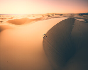 sunset over the desert