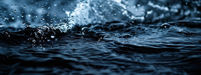 Close up of water with droplets