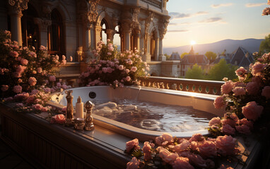 spa hot tub in the palace. - 764561161