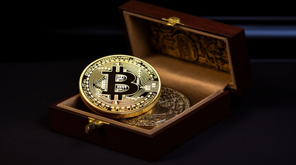 Bitcoin gift, bitcoin in the box. - 764563581