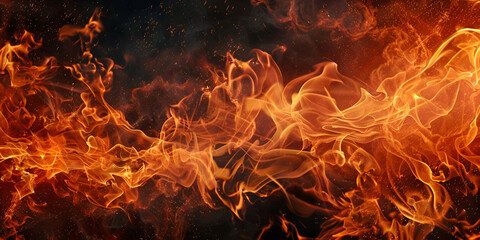 Fire flames on black background Texture of fire Abstract fire background, Beautiful flames on black background, 

