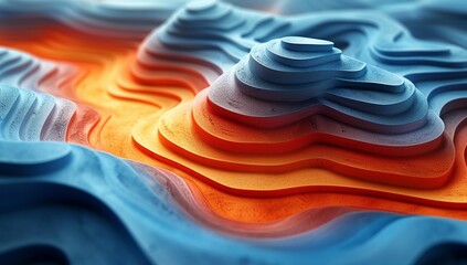 A close up of an electric blue wave pattern on a liquid surface, resembling a natural landscape art inspired by the geological phenomenon of wind waves - obrazy, fototapety, plakaty