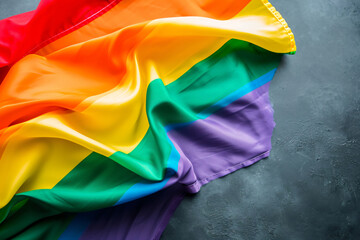 Photo a rainbow flag background with copy space