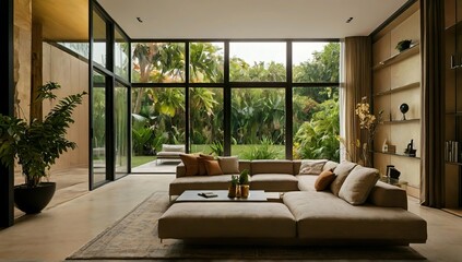 living room with a view