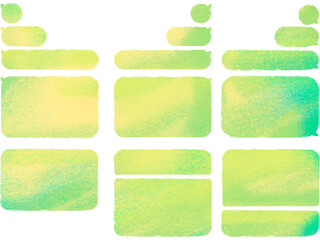 Obraz premium アプリ風吹き出しのセット 水彩風