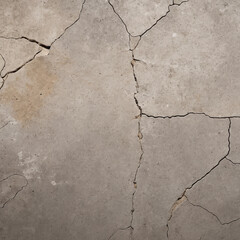 Obraz premium Texture, wall cracked broken concrete, it can be used as a background. Wall fragment with scratches and cracks