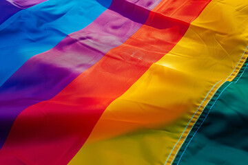Photo a rainbow flag background with copy space