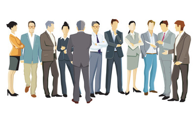 Planung, Diskussion von  Mitarbeitern illustration