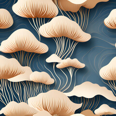 seamless background with shells