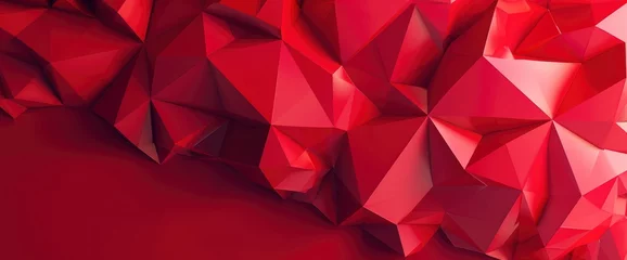 Tuinposter Red Abstract Polygon Background Polygon, HD, Background Wallpaper, Desktop Wallpaper © Moon Art Pic