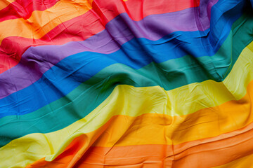 Photo a rainbow flag background with copy space