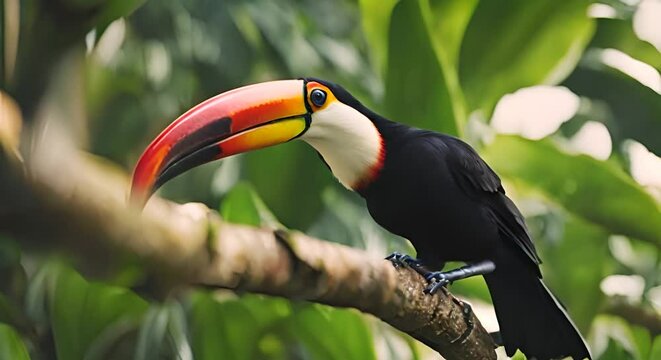 Toucan in the forest.	
