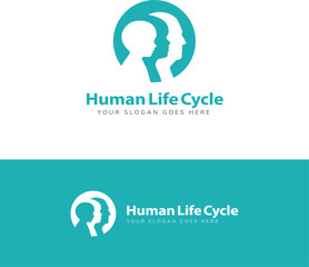 Human Life Cycle Logo Design