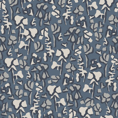 Vector abstract doodle floral illustration seamless repeat pattern digital artwork