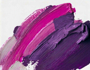 brushstroke thick pink and purple acrylic oil paint brush stroke on transparent png background