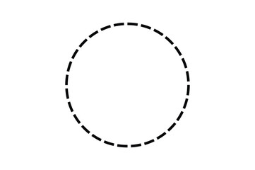 dotted circle shape or dashed circle shape - obrazy, fototapety, plakaty